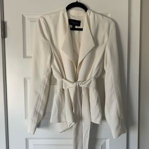 Ann Taylor Factory White Tie Blazer